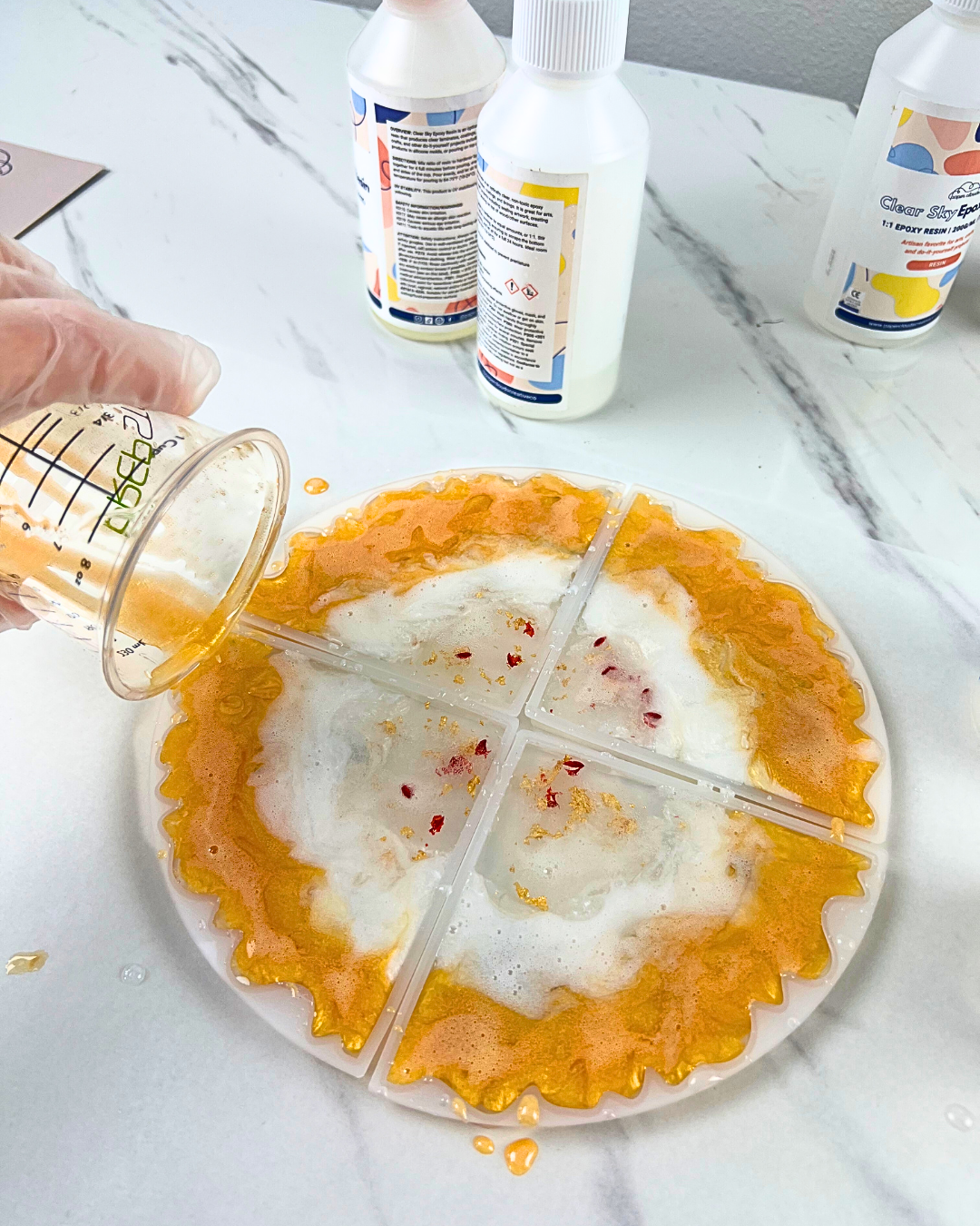 DIY Wavy Edge Floral Resin Coaster Kit