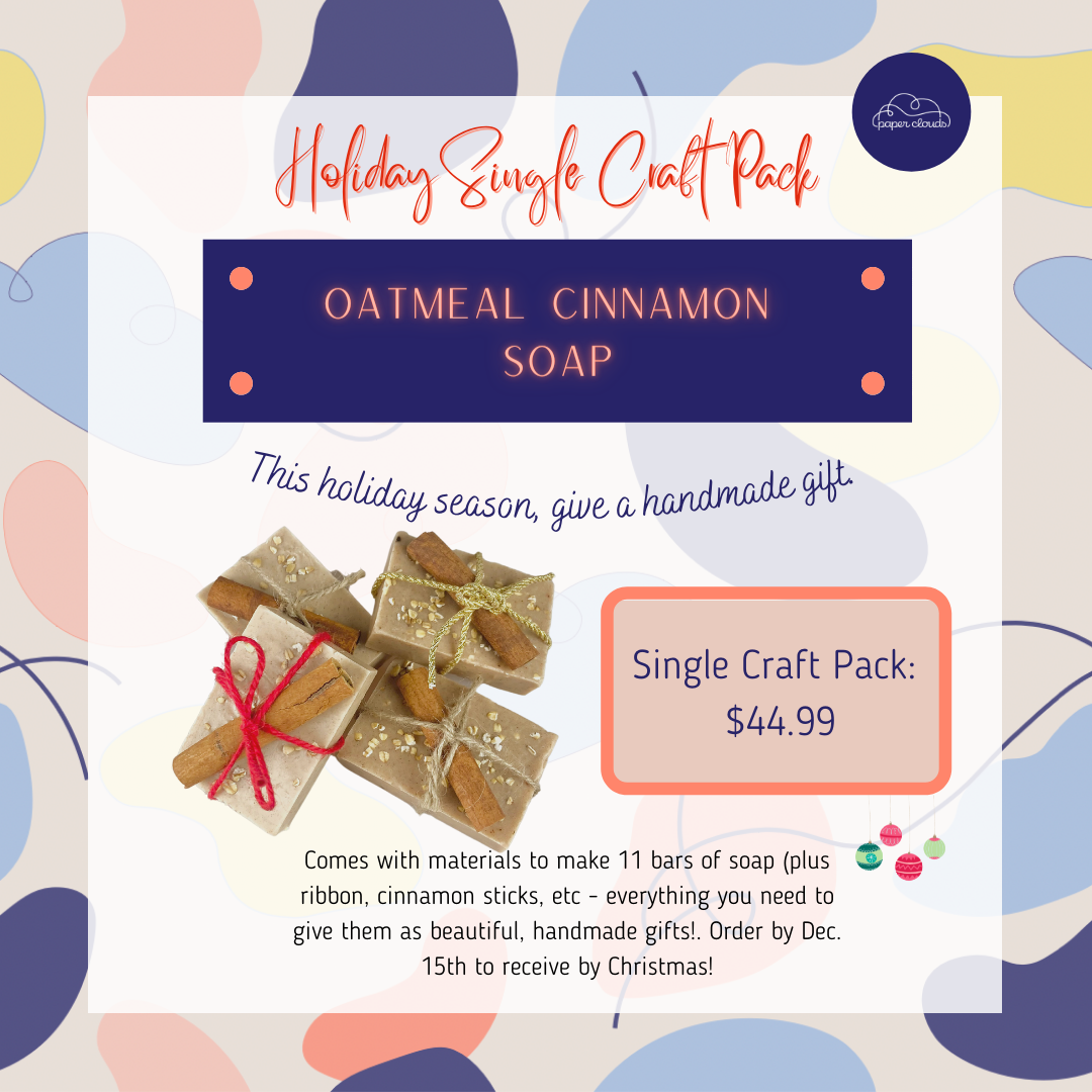 Holiday Single Craft Pack: Oatmeal Cinnamon Soap