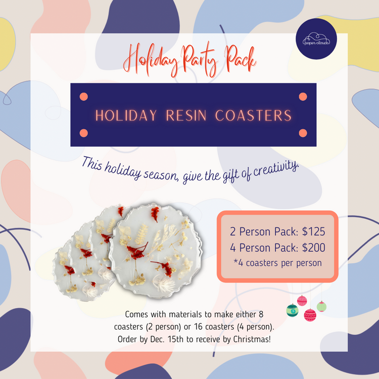 Holiday Party Pack: Holiday Resin Coasters