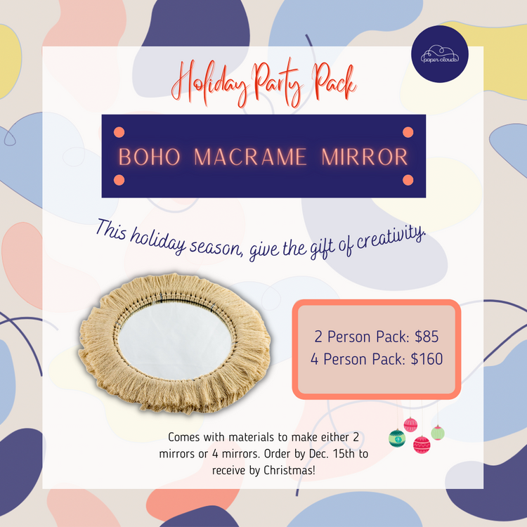 Holiday Party Pack: Boho Macrame Mirror