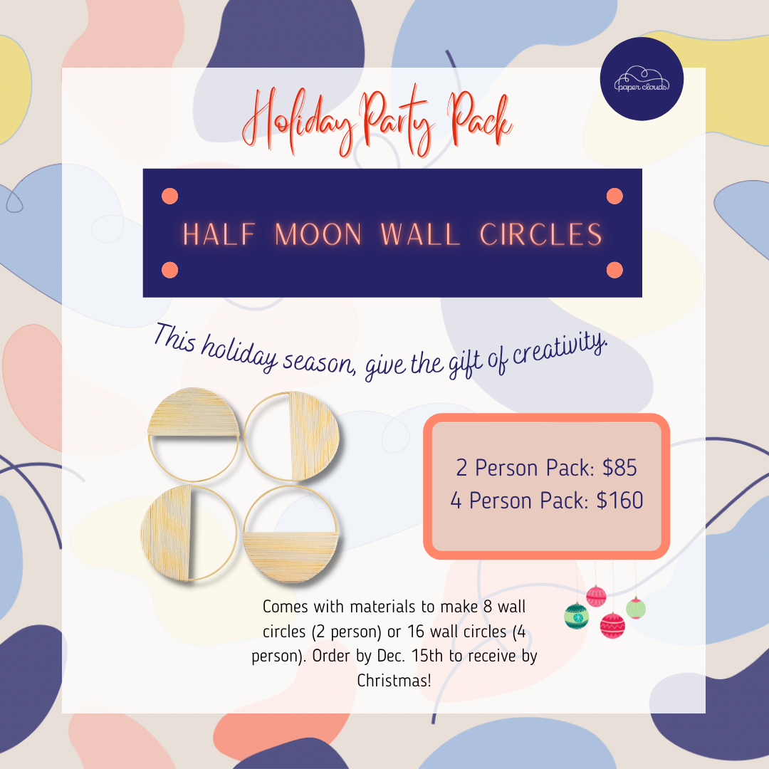 Holiday Party Pack: Half Moon Wall Circles