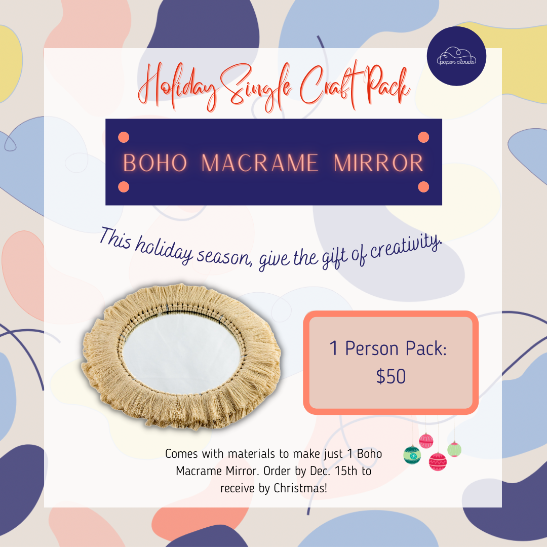 Holiday Single Craft Pack: Boho Macrame Mirror