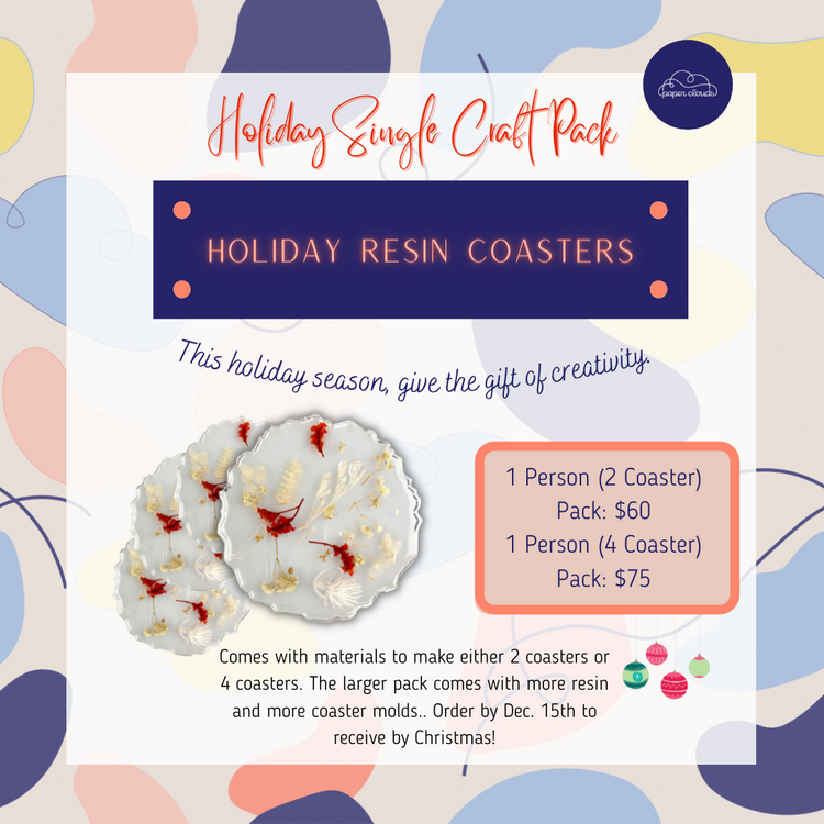 Holiday Single Craft Pack: Holiday Resin Coasters