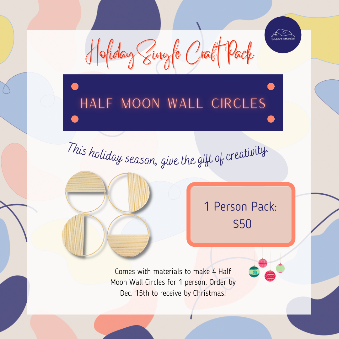 Holiday Single Craft Pack: Half Moon Wall Circles