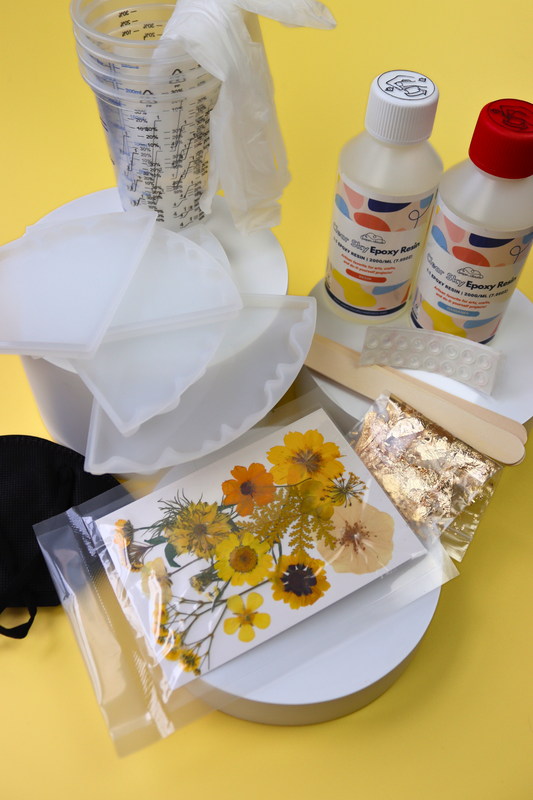 DIY Wavy Edge Floral Resin Coaster Kit