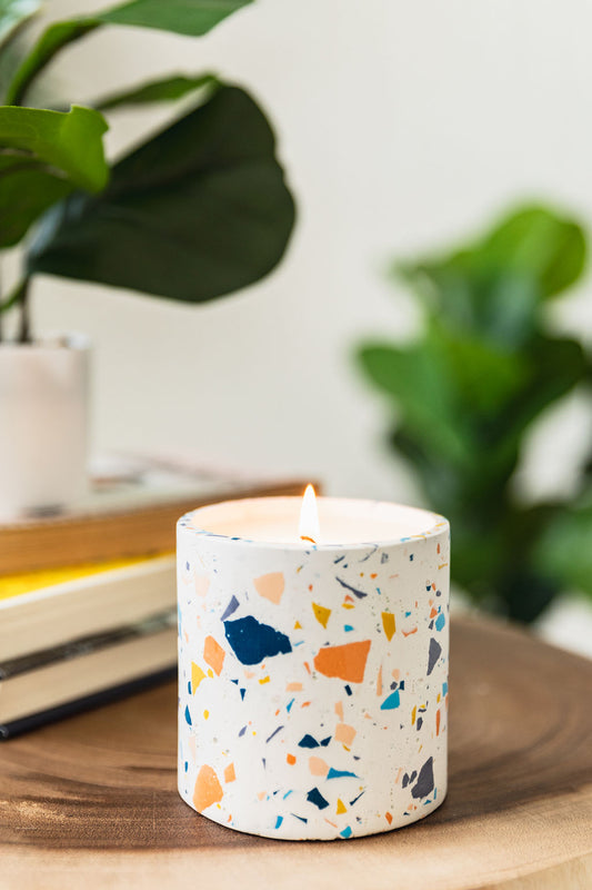 DIY Organic Soy Candles in Handmade Terrazzo Jar Kit