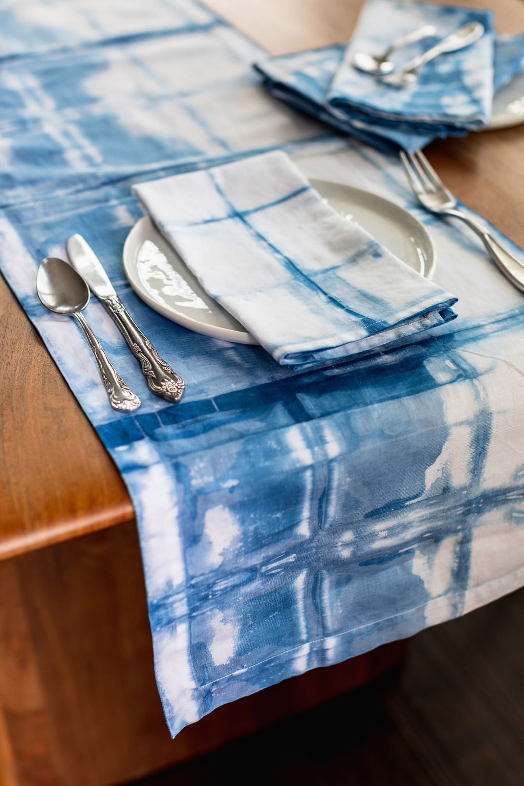 DIY Shibori Tie Dye Napkin & Table Runner Kit